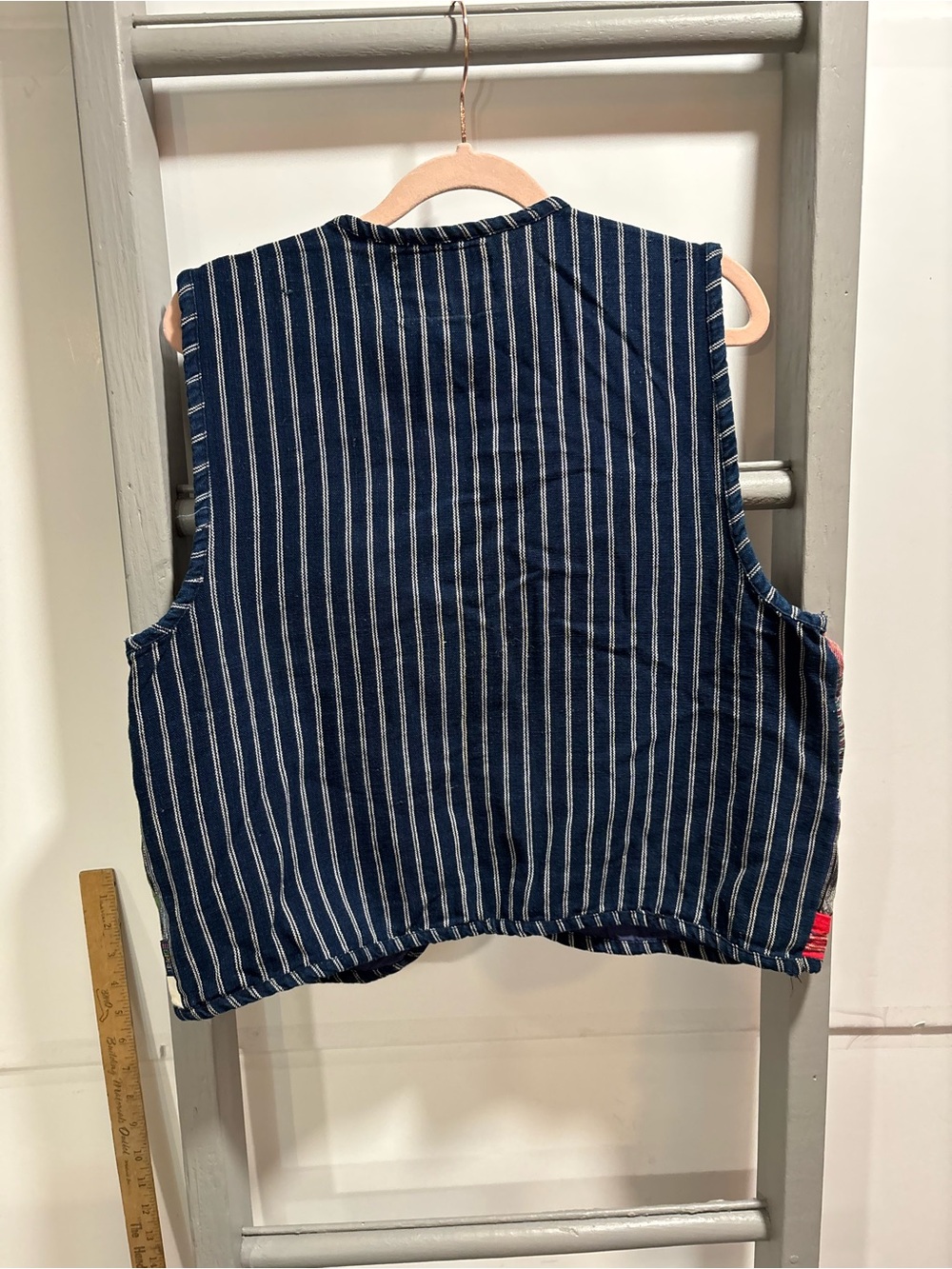 Esprit L vintage 90s Guatemalan-style cotton patchwork vest, retro, hippie, BoHo - Picture 5 of 9